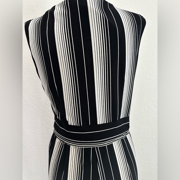 Neiman Marcus Black and Gray Striped Jumpsuit - Picture 7 of 8